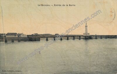 Carte postale ancienne Entrée de la Barre — Boucau (Pyrénées-Atlantiques)
