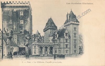 Carte postale ancienne Le Château, Façade principale — Pau (Pyrénées-Atlantiques)