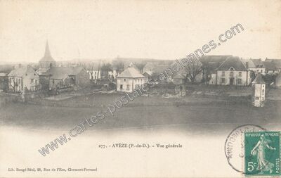 Carte postale ancienne Vue générale — Avèze (Puy-de-Dôme)
