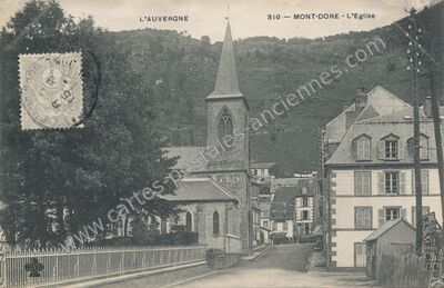Carte postale ancienne L'Eglise — Mont-Dore (Puy-de-Dôme)