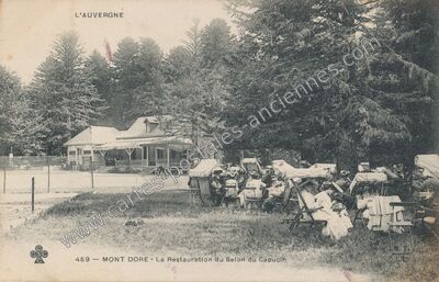 Carte postale ancienne La Restauration du Salon du Capucin — Mont-Dore (Puy-de-Dôme)