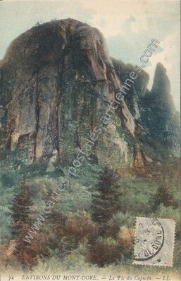 Carte postale ancienne Pic du Capucin — Mont-Dore (Puy-de-Dôme)