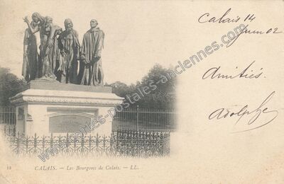 Carte postale ancienne Les Bourgeois de Calais — Calais (Pas-de-Calais)