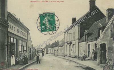 Carte postale ancienne Bureau de poste — Condé-sur-Huisne (Orne)