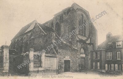 Carte postale ancienne Ancienne Église Saint-Franbourg — Senlis (Oise)