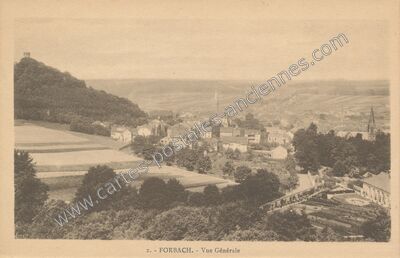 Carte postale ancienne Vue Générale — Forbach (Moselle)