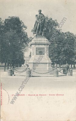 Carte postale ancienne Statue de Drouot - Cours Léopold — Nancy (Meurthe-et-Moselle)