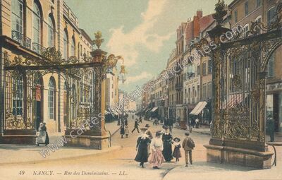 Carte postale ancienne Rue des Dominicains — Nancy (Meurthe-et-Moselle)
