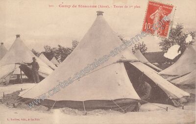 Carte postale ancienne Camp de Sissonne — Sissonne (Aisne)