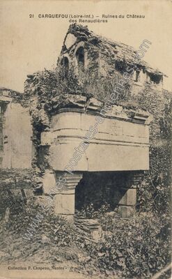 Carte postale ancienne Chateau des Renaudieres — Carquefou (Loire-Atlantique)