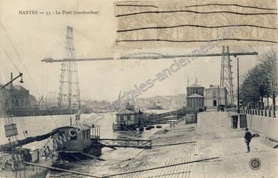 Carte postale ancienne Le Pont transbordeur — Nantes (Loire-Atlantique)