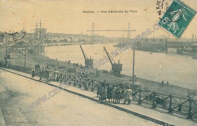 Carte postale ancienne Vue Générale du Port — Nantes (Loire-Atlantique)