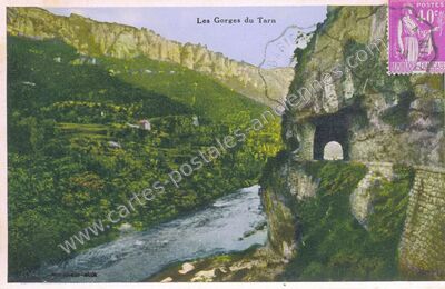Carte postale ancienne Gorges du Tarn — La Malène (Lozère)