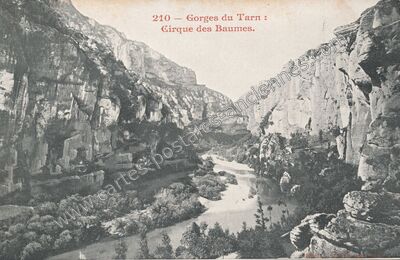 Carte postale ancienne Cirque des Baumes — Saint-Georges-de-Lévéjac (Lozère)