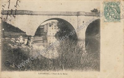 Carte postale ancienne Pont de la Baise — Lavardac (Lot-et-Garonne)