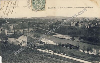Carte postale ancienne Panorama Sud-Ouest — Lavardac (Lot-et-Garonne)