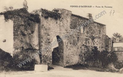 Carte postale ancienne Porte de Ferracap — Penne-d'Agenais (Lot-et-Garonne)