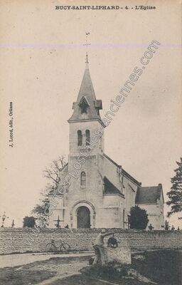 Carte postale ancienne L'Eglise — Bucy-Saint-Liphard (Loiret)