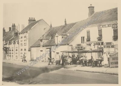 Carte postale ancienne Café, Hôtel, Restaurant, Auberge du Cheval Noir — La Chapelle-Saint-Mesmin (Loiret)