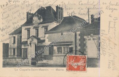 Carte postale ancienne Mairie — La Chapelle-Saint-Mesmin (Loiret)