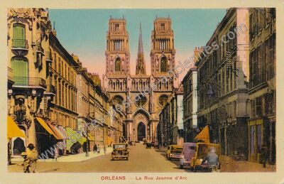 Carte postale ancienne La Rue Jeanne d'Arc — Orléans (Loiret)