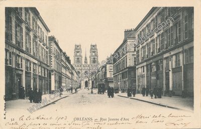 Carte postale ancienne Rue Jeanne d'Arc — Orléans (Loiret)