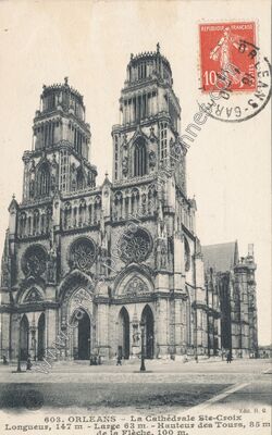 Carte postale ancienne La Cathédrale Ste-Croix — Orléans (Loiret)