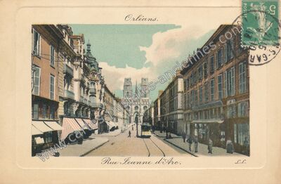 Carte postale ancienne Rue Jeanne d'Arc — Orléans (Loiret)