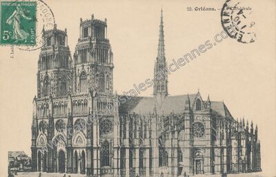 Carte postale ancienne La Cathédrale — Orléans (Loiret)