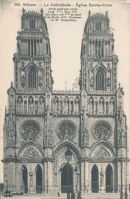 Carte postale ancienne La Cathédrale - Église Sainte-Croix — Orléans (Loiret)