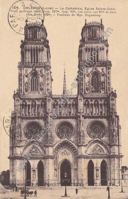 Carte postale ancienne La Cathédrale, Eglise Sainte-Croix — Orléans (Loiret)