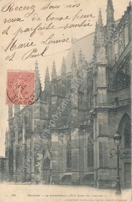 Carte postale ancienne La Cathédrale, côté nord de l'abside — Orléans (Loiret)