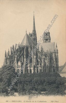 Carte postale ancienne L'Abside de la Cathédrale — Orléans (Loiret)