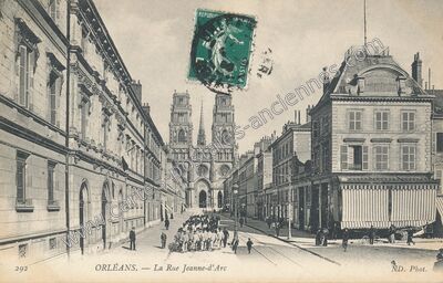 Carte postale ancienne La Rue Jeanne-d'Arc — Orléans (Loiret)