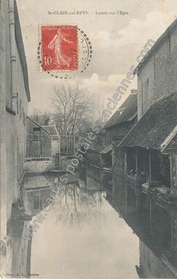 Carte postale ancienne Lavoir sur l'Epte — Saint-Clair-sur-Epte (Val-d'Oise)