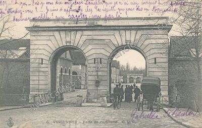 Carte postale ancienne Porte de l'Artillerie — Vincennes (Val-de-Marne)
