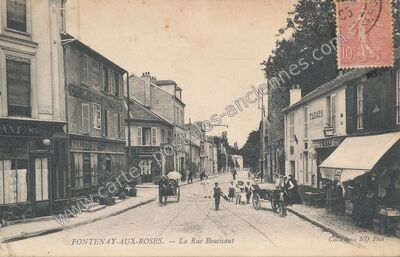 Carte postale ancienne La Rue Boucicaut — Fontenay-aux-Roses (Hauts-de-Seine)