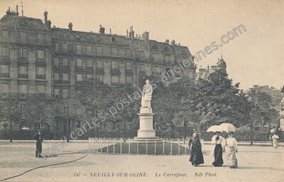 Carte postale ancienne Le Carrefour — Neuilly-sur-Seine (Hauts-de-Seine)