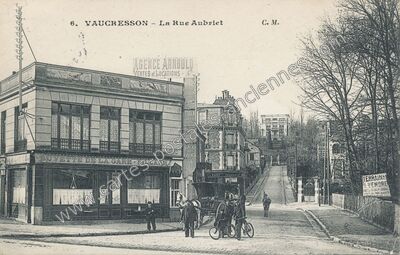 Carte postale ancienne La Rue Aubriet — Vaucresson (Hauts-de-Seine)