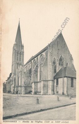 Carte postale ancienne Abside de l'Eglise (XIIe et XIIIe siècles) — Bernières (Seine-Maritime)