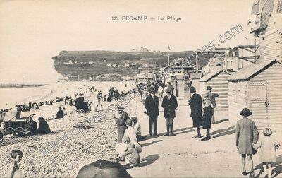 Carte postale ancienne La Plage — Fécamp (Seine-Maritime)