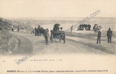 Carte postale ancienne Le Boulevard Felix Faure — Le Havre (Seine-Maritime)