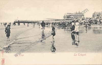 Carte postale ancienne La Plage — Le Tréport (Seine-Maritime)