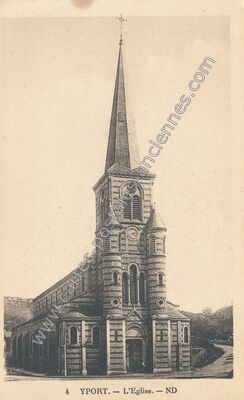 Carte postale ancienne L'Eglise — Yport (Seine-Maritime)
