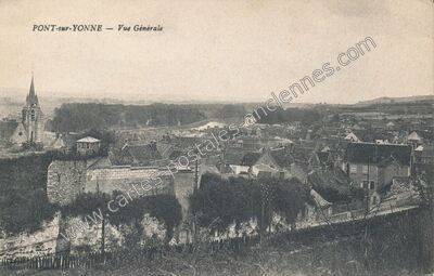 Carte postale ancienne Vue Générale — Pont-sur-Yonne (Yonne)