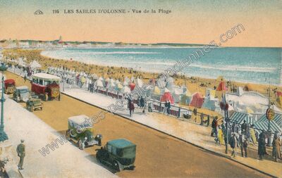 Carte postale ancienne Vue de la Plage — Les Sables-d'Olonne (Vendée)
