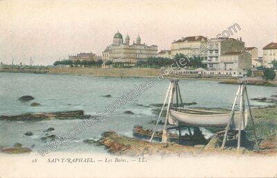 Carte postale ancienne Les Bains — Saint-Raphaël (Var)