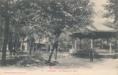 Carte postale ancienne Le Jardin du Mail — Castres (Tarn)
