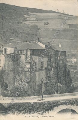Carte postale ancienne Vieux Château — Lacaze (Tarn)