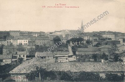 Carte postale ancienne Vue Générale — Puylaurens (Tarn)